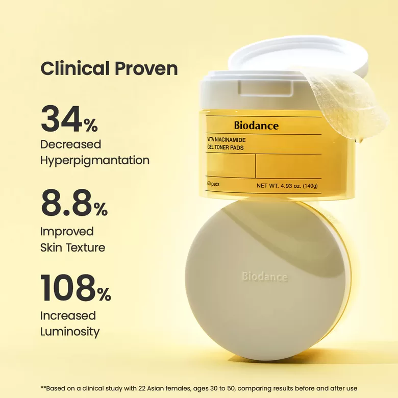 Biodance Vita Niacinamide Gel Toner Pads